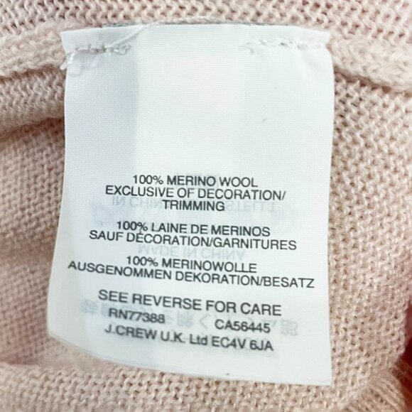 Like New J.Crew 100% Merino Wool Pearl Button Cardigan Blush Pink XS - Picture 5 of 6